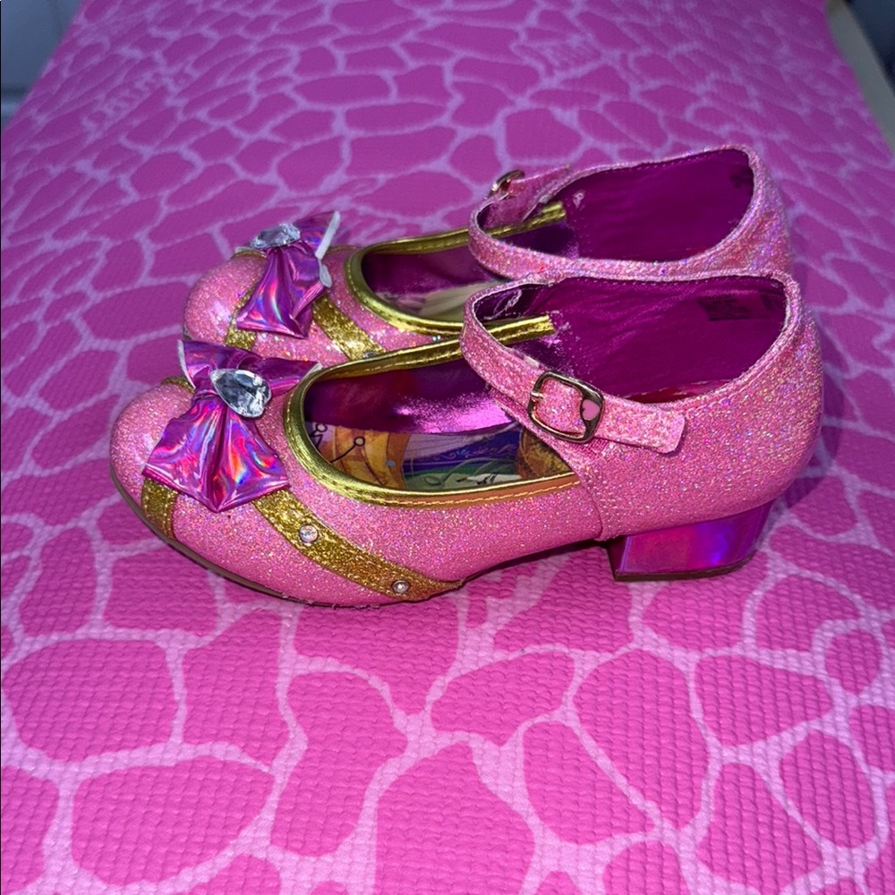 Glittery Pink Kids Shoes with Bow